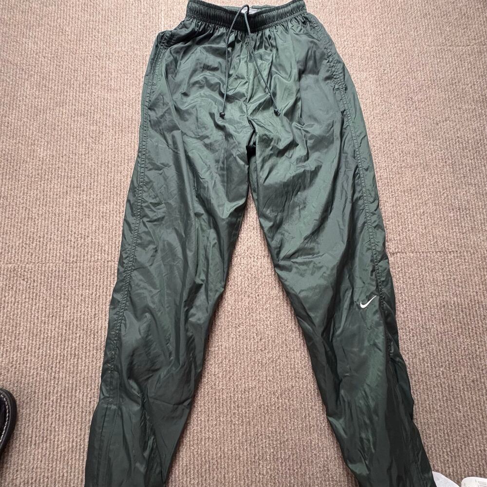 Vintage 90s Nike windbreaker pants Forest Green Joggers track Women’s Small